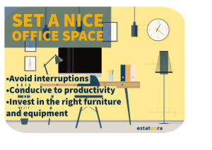 set a nice office space